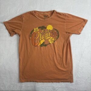 Midnight‎ Rider Eric Clapton Orange Short Sleeve Graphic Shirt Men's Small